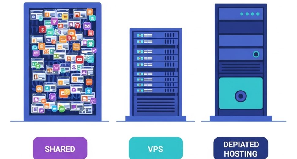 Shared vs VPS vs Dedicated Hosting – Full Comparison Guide